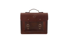 Cargar imagen en el visor de la galería, MALETA ABC REF 08 EN CUERO CAFÉ LISO